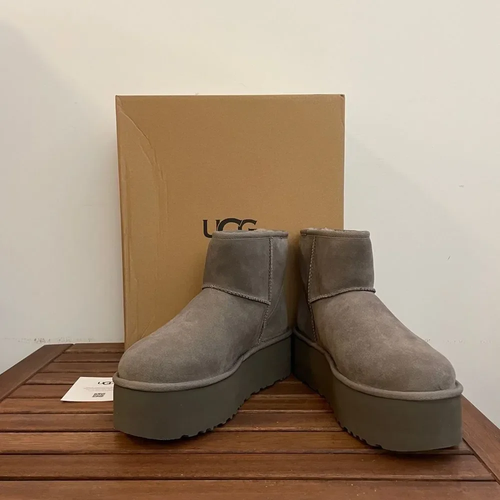 UGG Classic Mini Platform Smoke Plume Women Size 9 - Picture 3 of 15